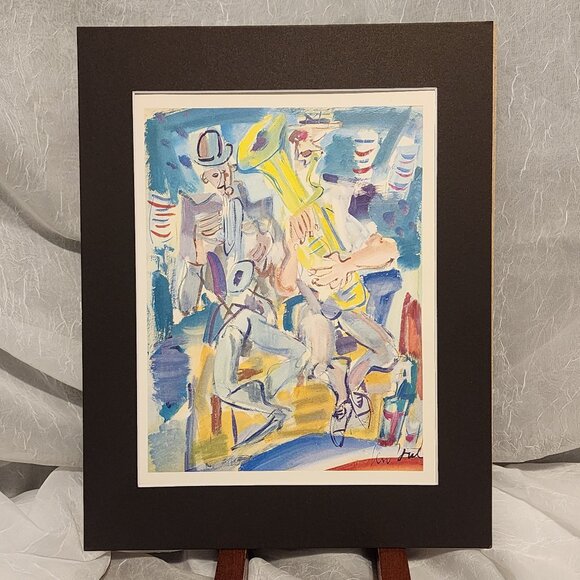 Les Musiciens - Gen Paul - Matted Print - Picture 1 of 7